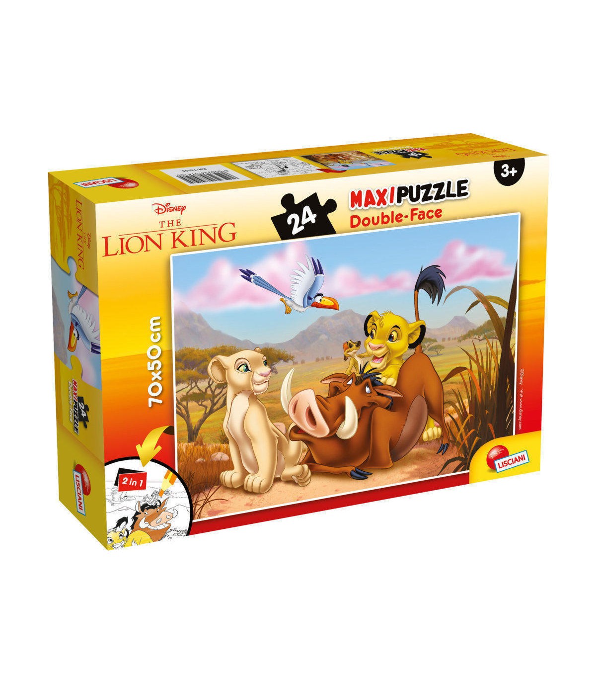 Puzzle da 24 Pezzi Maxi - Double Face: Il Re Leone