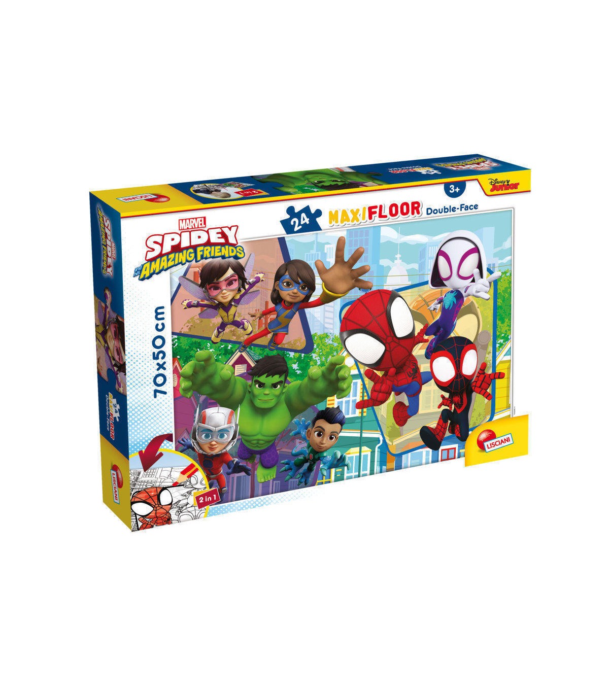 Puzzle da 24 Pezzi Maxi - Double Face: Spidey