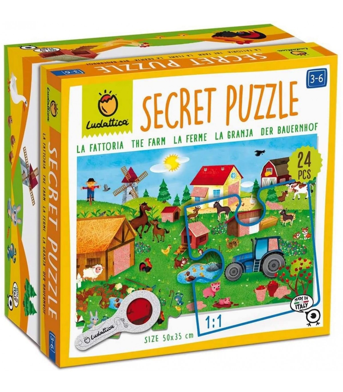 Puzzle da 24 Pezzi - Secret Puzzle: la fattoria