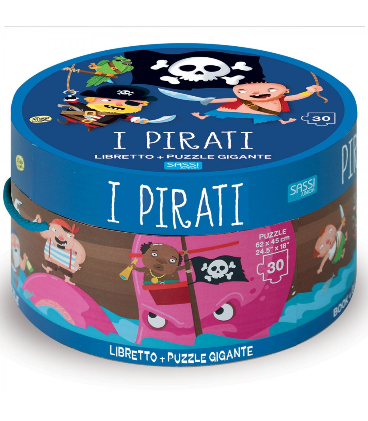 Puzzle da 30 Pezzi - I Pirati Nuova Edizione (Puzzle Scatola Tonda e Libro)