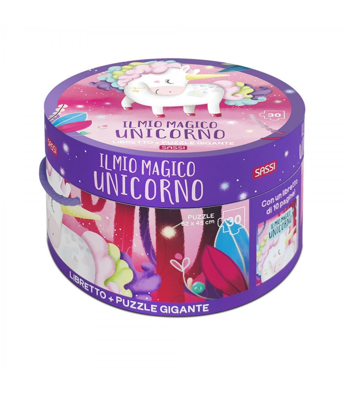 Puzzle da 30 Pezzi - Il Mio Magico Unicorno (Puzzle Scatola Tonda e Libro)