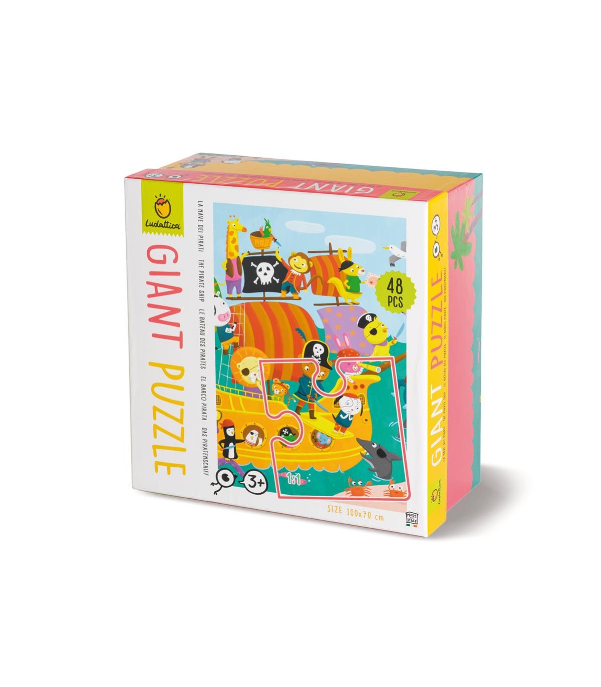 Puzzle da 48 Pezzi - Giant Puzzle: La Nave dei Pirati