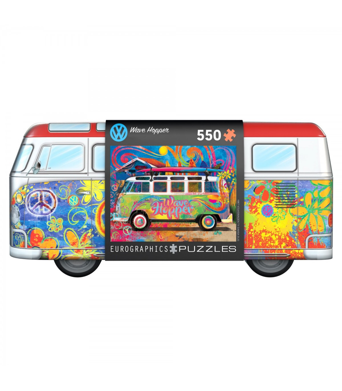 Puzzle da 550 Pezzi - Tin Box: 550pcs - VW Bus Tin - Wave Hopper