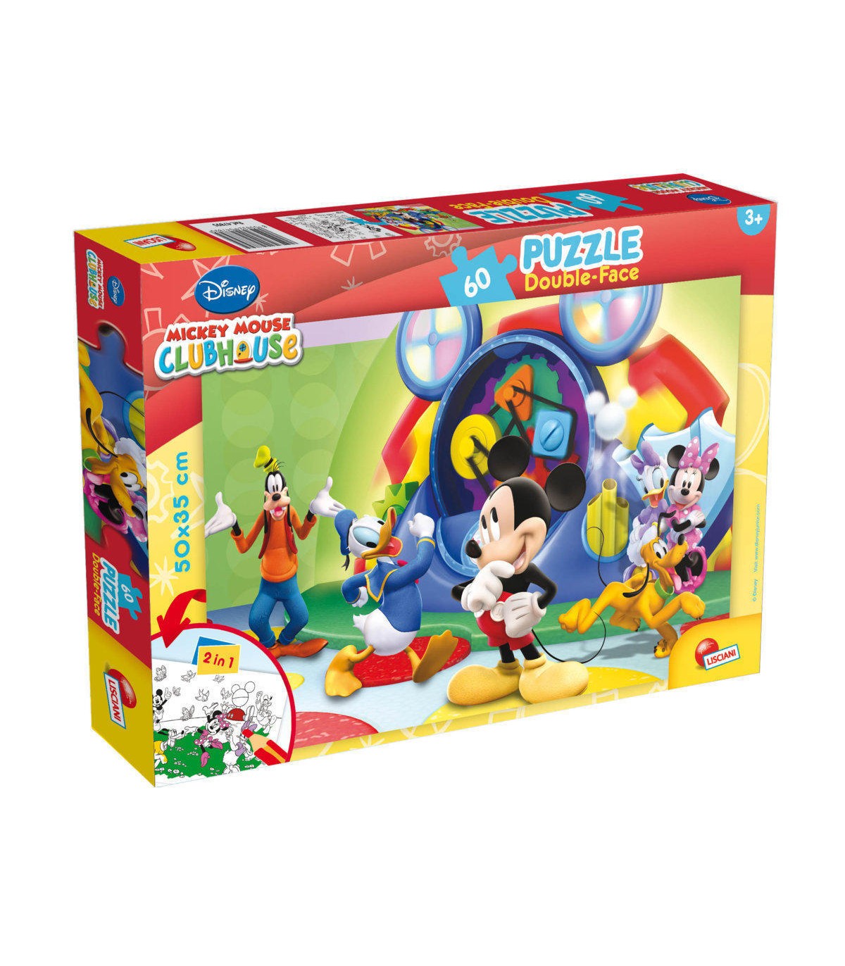 Puzzle da 60 Pezzi - Double Face: Mickey Mouse Clubhouse