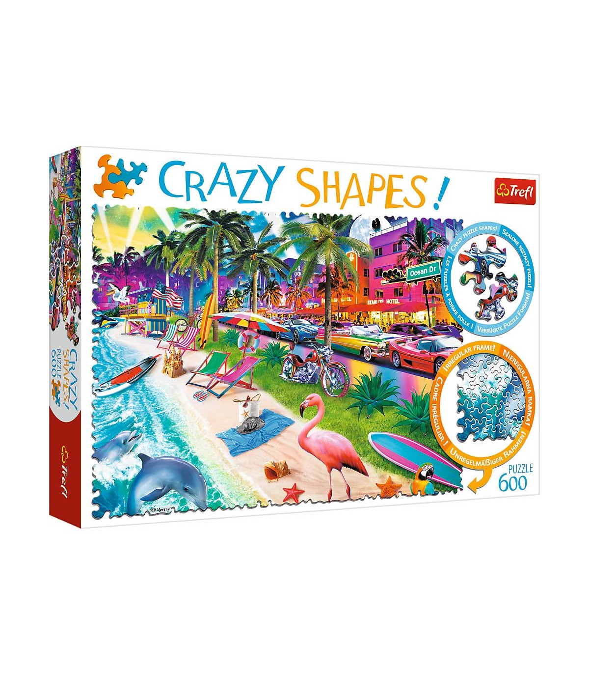 Puzzle da 600 Pezzi Crazy Shapes - Miami Beach
