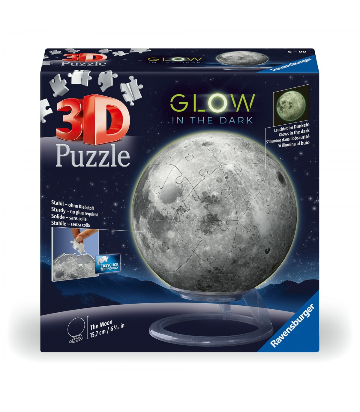 Puzzle da 73 Pezzi 3D - Luna Glow in the Dark