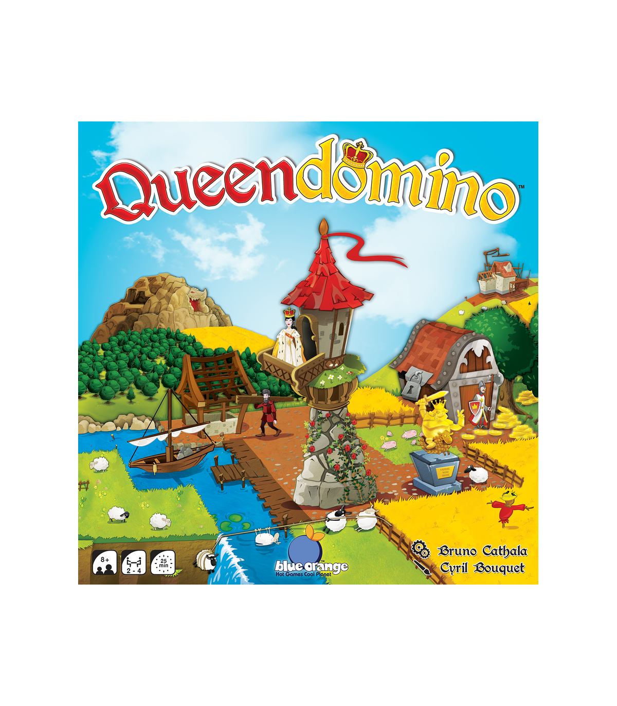 Queendomino - Gioco da Tavolo Strategico per Famiglie, 2-4 Giocatori, 25 Minuti, di Bruno Cathala, Costruzione e Piazzamento Tes
