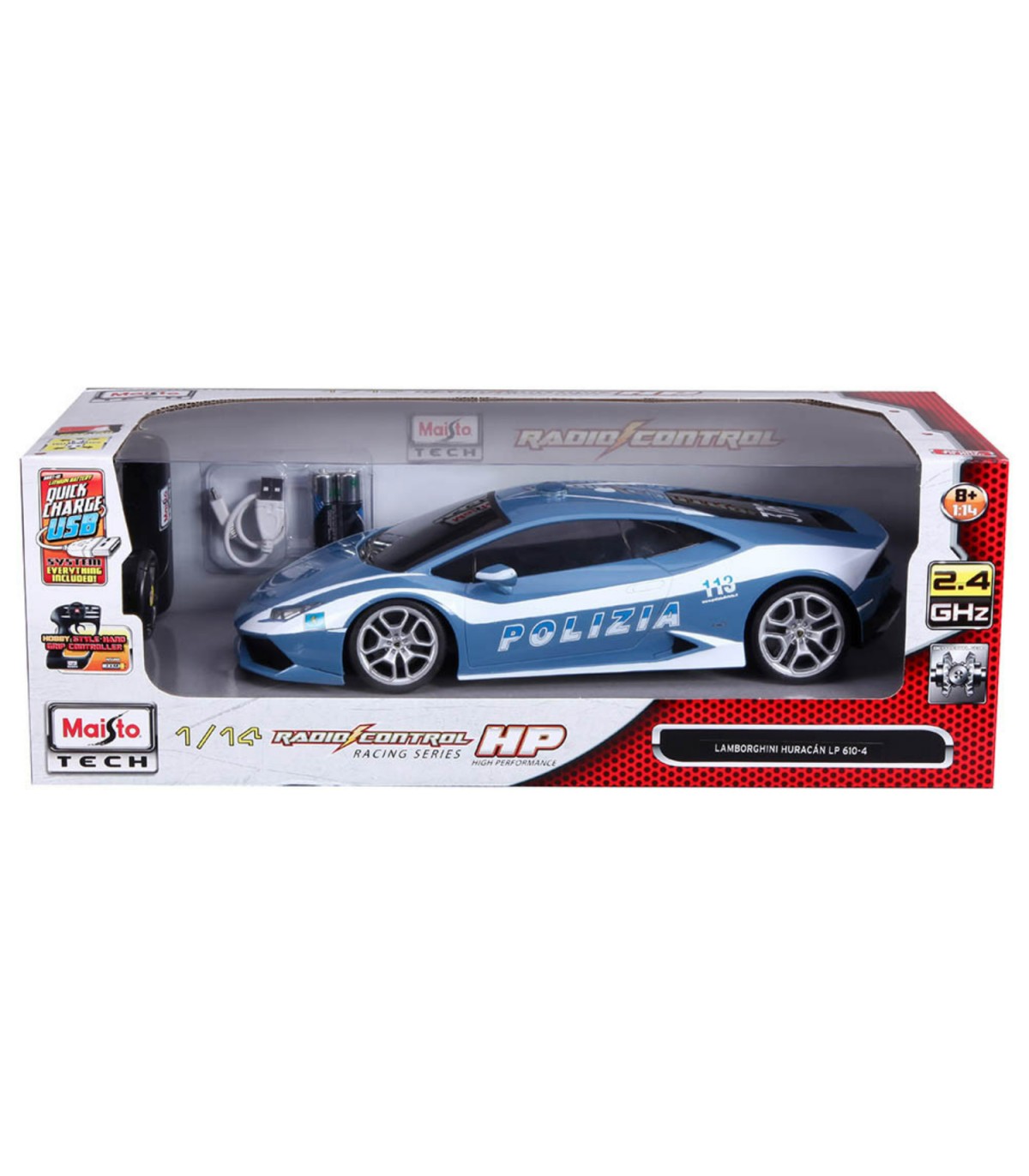 RC Lamborghini Huracan POLIZIA 1:24 NO BATTERY
