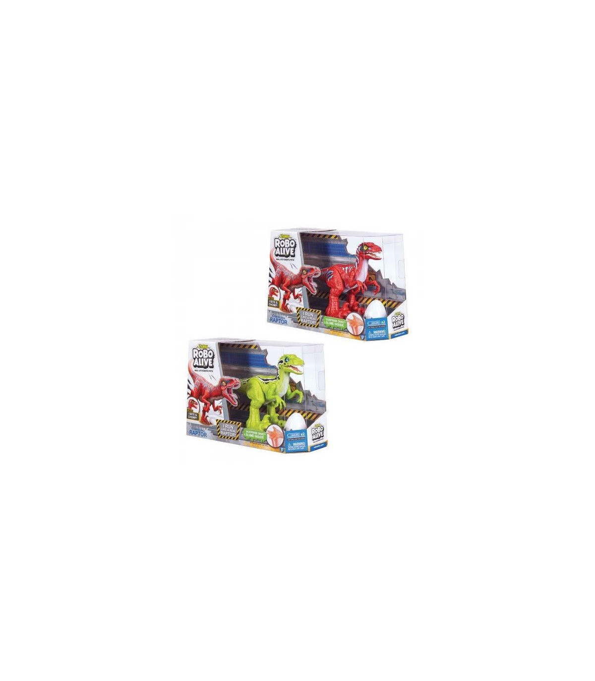 Robo Alive Velociraptor camminante con surprise Slime - 2 colori ass.