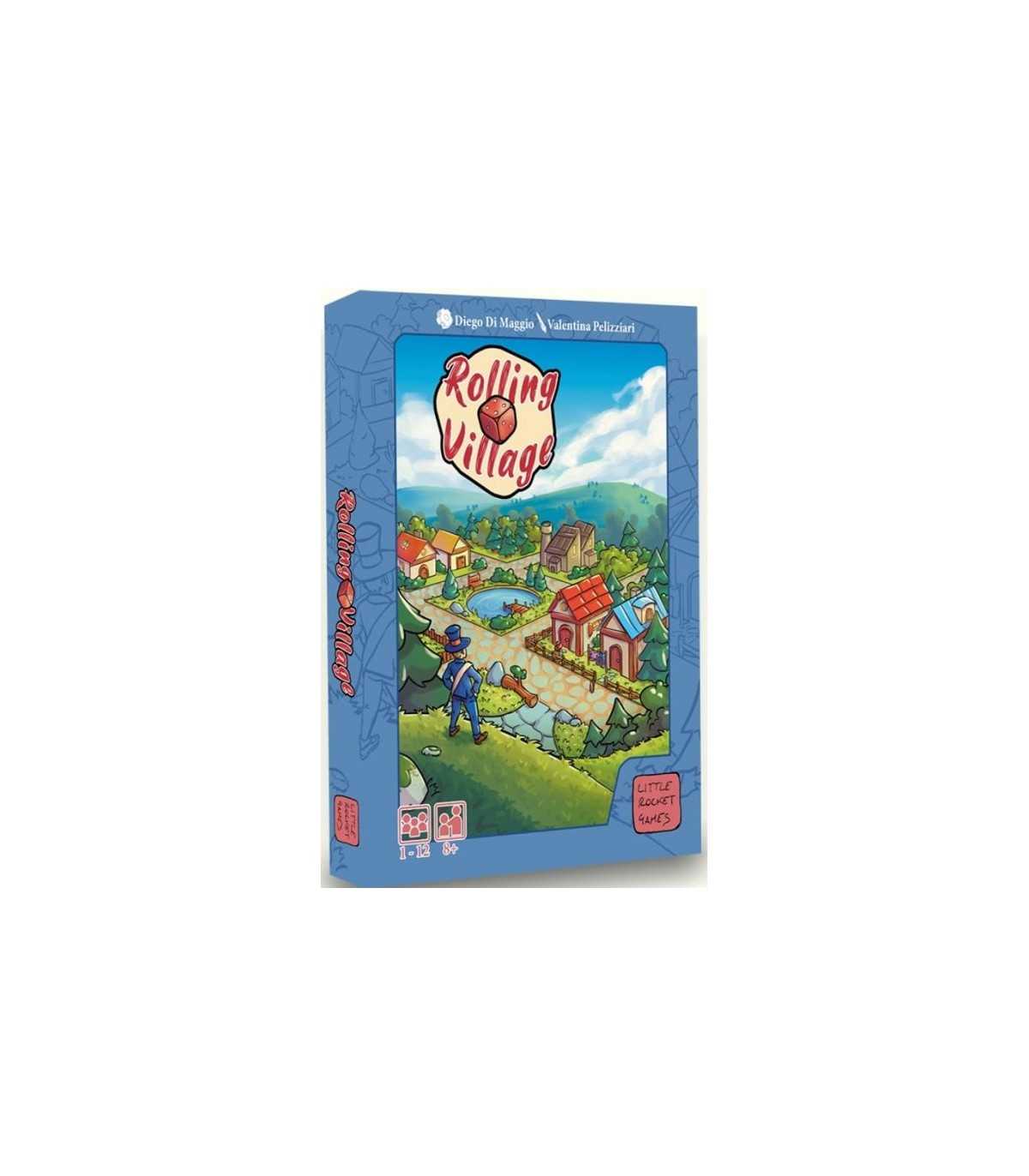 Rolling Village - Gioco di Costruzione Strategico per 1-12 Giocatori, 15 Minuti di Divertimento per Famiglie - Little Rocket Gam