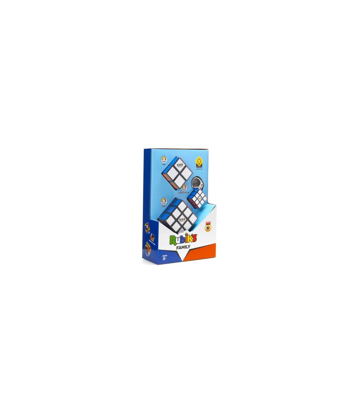 RUBIK il cubo, family pack 3x3 + 2x2 + 3x3 portachiavi