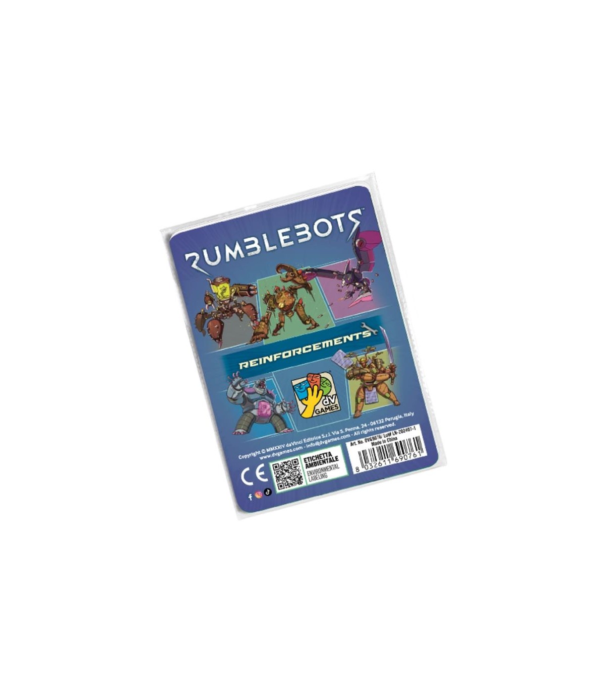 Rumblebots - Rinforzi: Espansione Strategica per Gioco di Carte Post-Apocalittico da 2 a 4 Giocatori, Durata 60 Minuti