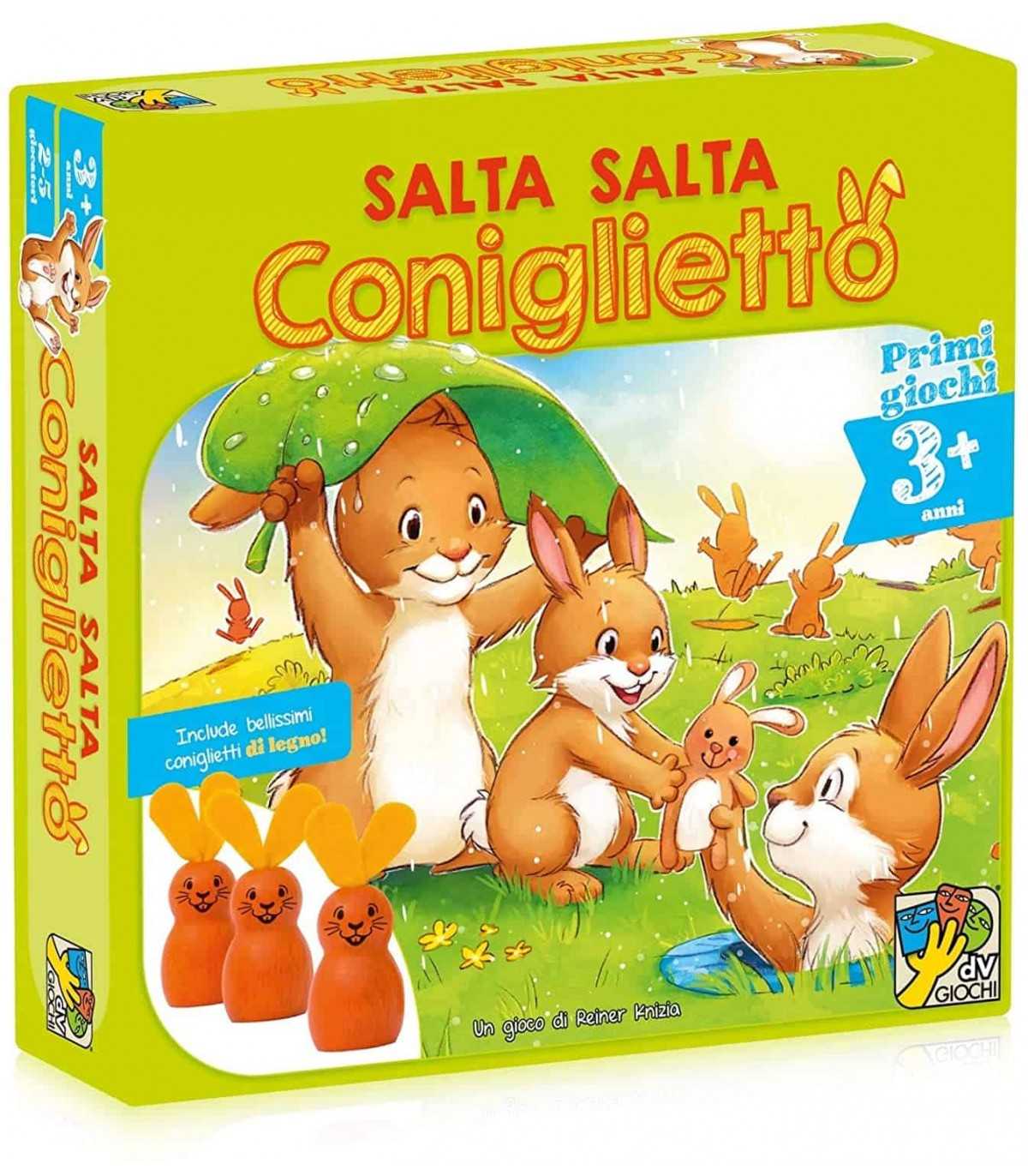 Salta Salta Coniglietto - Gioco da Tavolo Educativo per Bambini 3+ | Divertimento e Apprendimento in Famiglia | DV Giochi