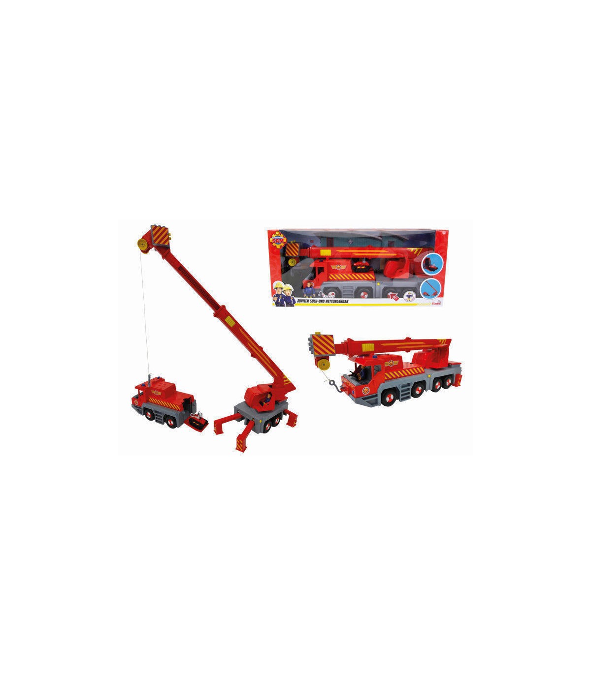 Sam il Pompiere - Rescue Crane Set 50 cm con Personaggio Sam