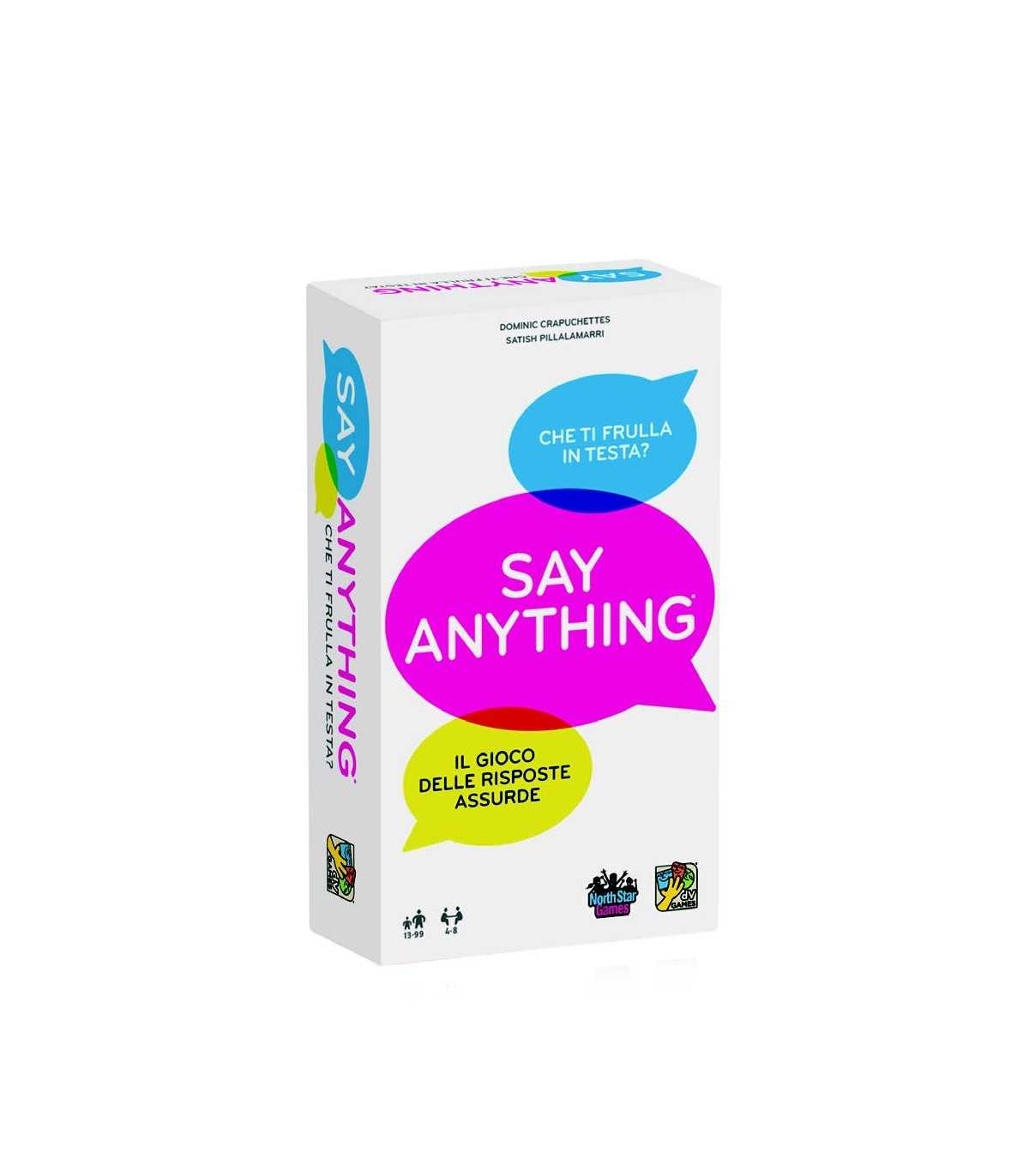 Say Anything - Il Party Game Divertente per 4-8 Giocatori | Risate e Creatività | Gioco di Società Universale
