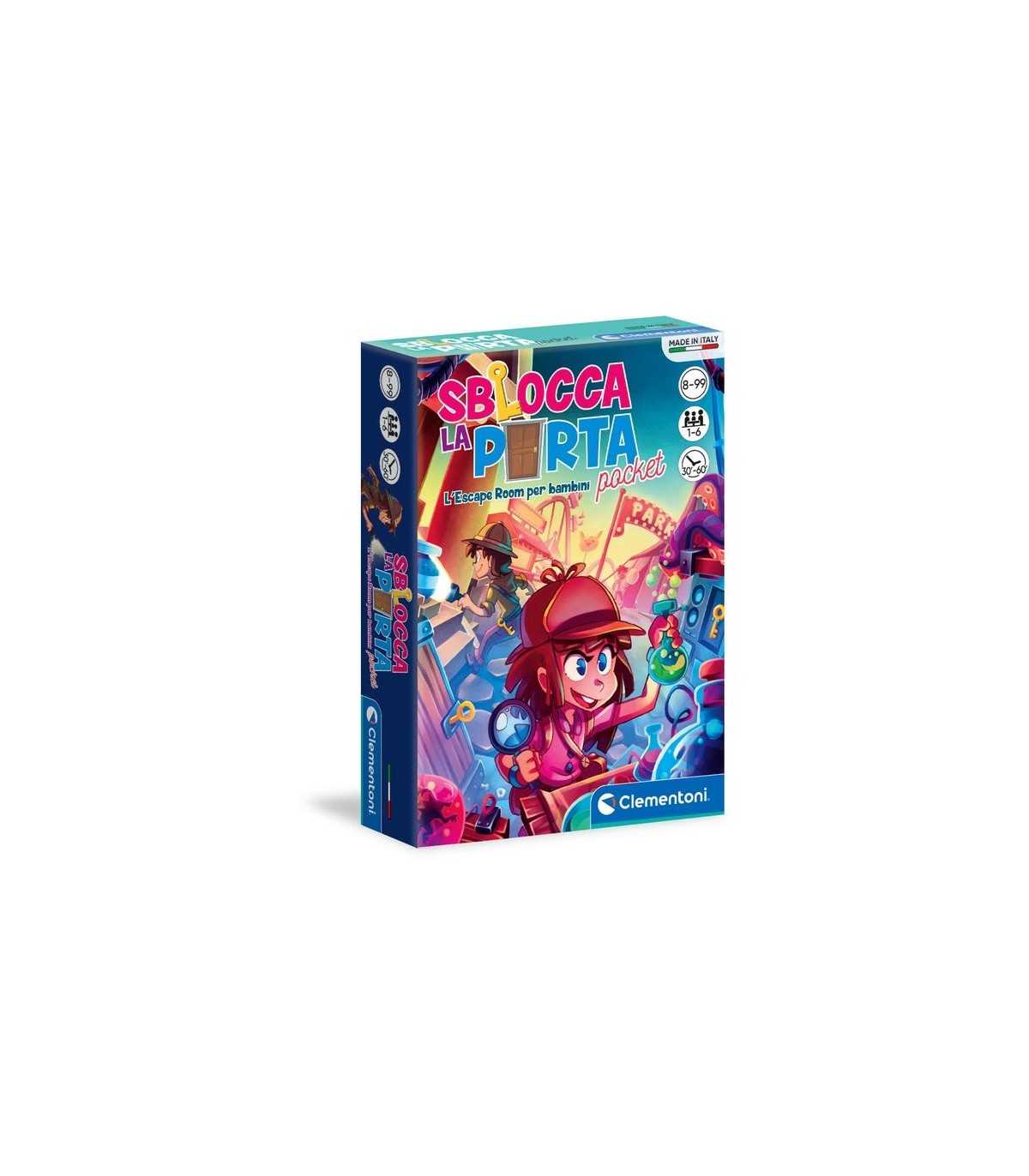 Sblocca la Porta - Pocket: Gioco di Carte Immersivo per 1-6 Giocatori, Avventure in Museo, Luna Park e Laboratorio, Made in Ital