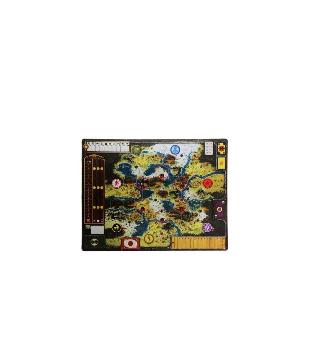 Tappetino da gioco Scythe - Playmat Ghenos Games, 927x724mm, in poliestere con gomma antiscivolo, ideale per strategia e avventu