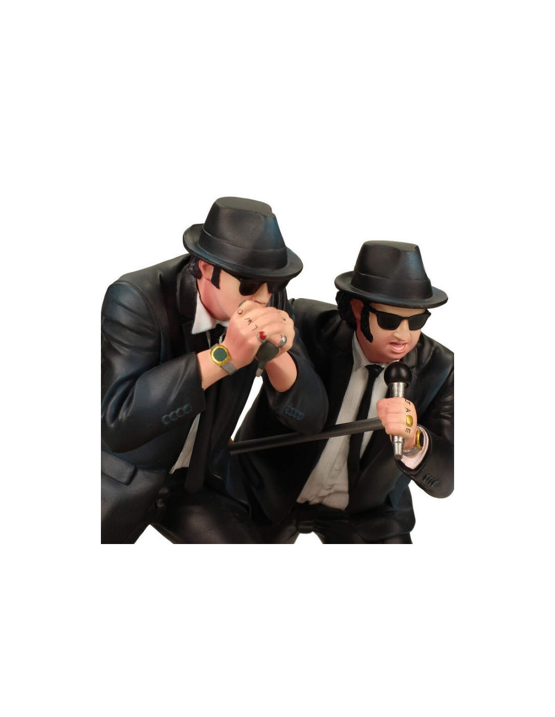 SD TOYS THE BLUES BROTHERS JAKE & ELWOOD SINGING PVC STATUE 18 CM NEW NUOVO