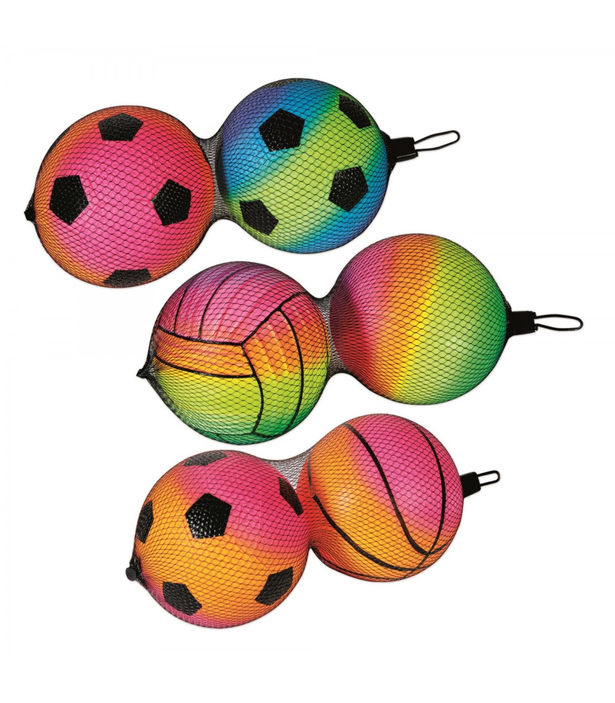 SET 2 PALLE 10 CM 40 GR IN RETE 3 ASS.