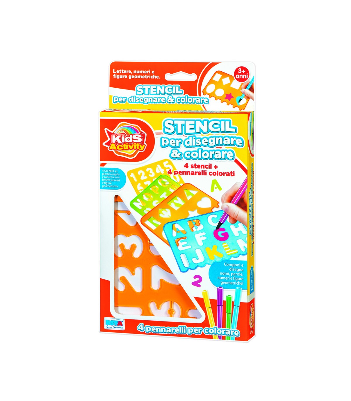 Set 4 stencil 4 pennarelli