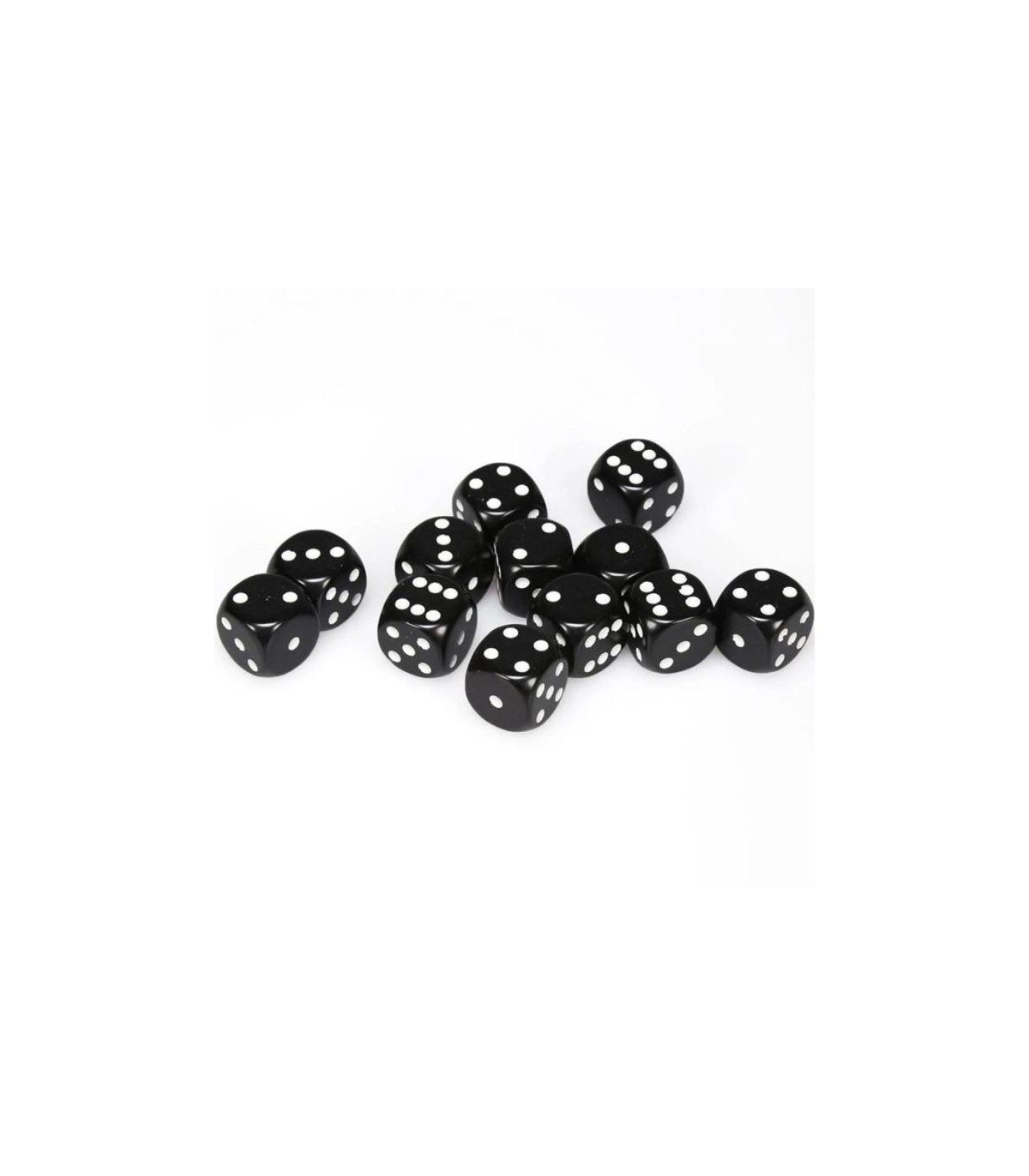 Set di Dadi 12D6 Opaco (Nero, Bianco)