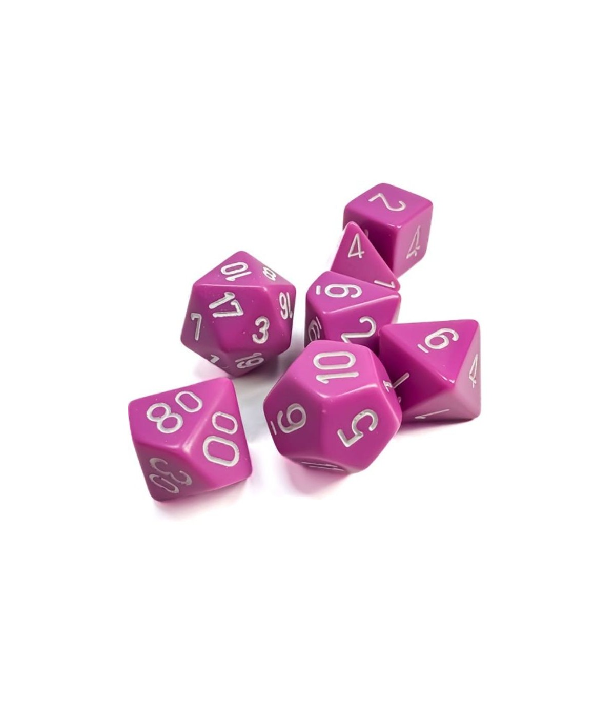 Set di Dadi Opaco (Violetto, Bianco)