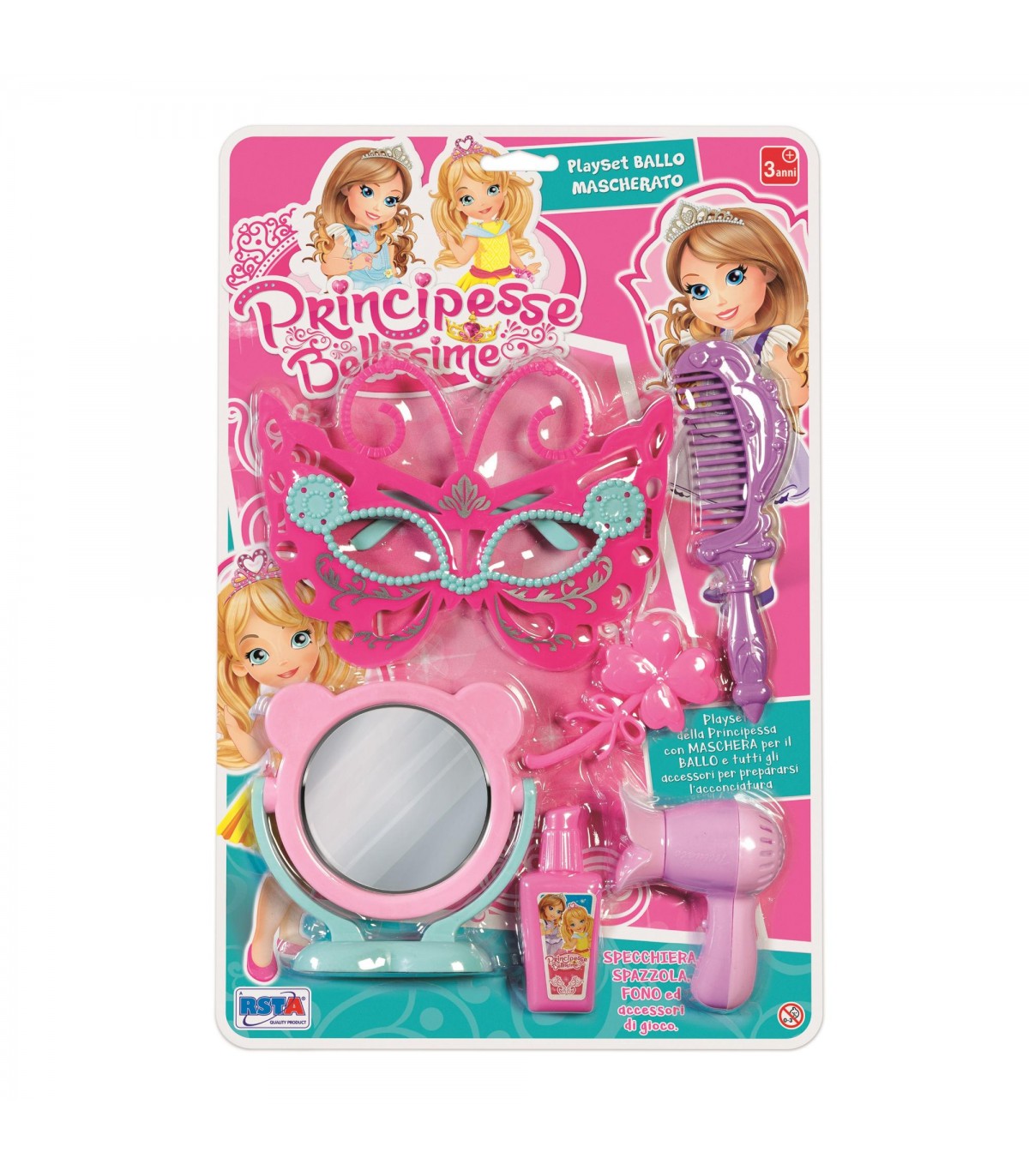 Set Principesse Bellissime - Con Maschera, Specchio e Accessori
