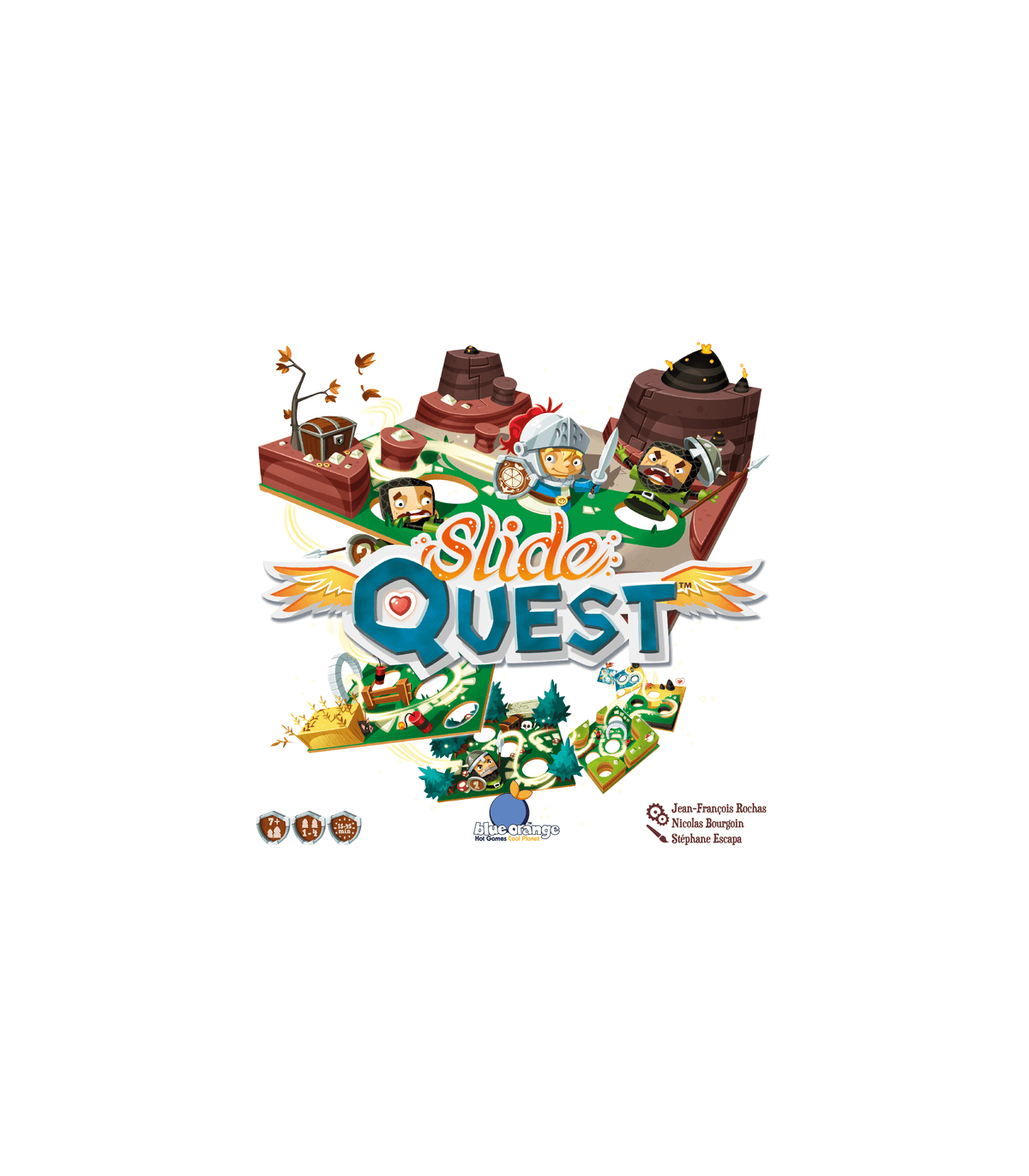 Slide Quest - Gioco da Tavolo Cooperativo per Famiglie, Avventura Medievale per 1-4 Giocatori, Età 7+, 35 Minuti di Divertiment