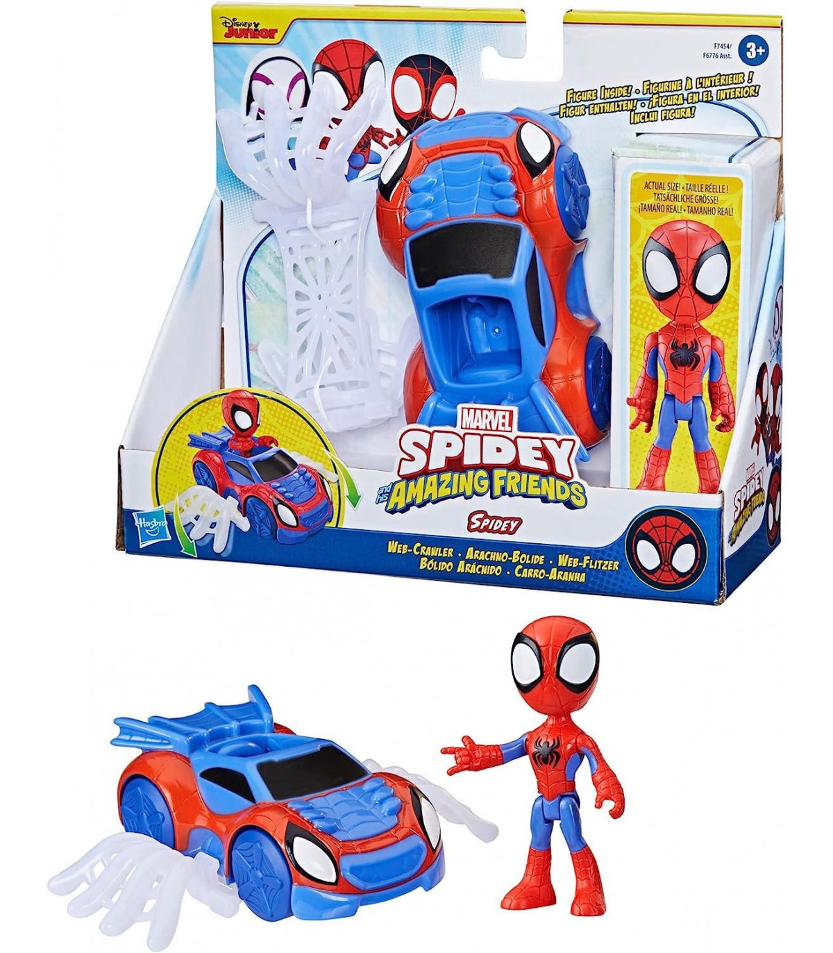 SPIDEY VEICOLO CON PERSONAGGIO E ACCESSORI - SPIDEY WEB