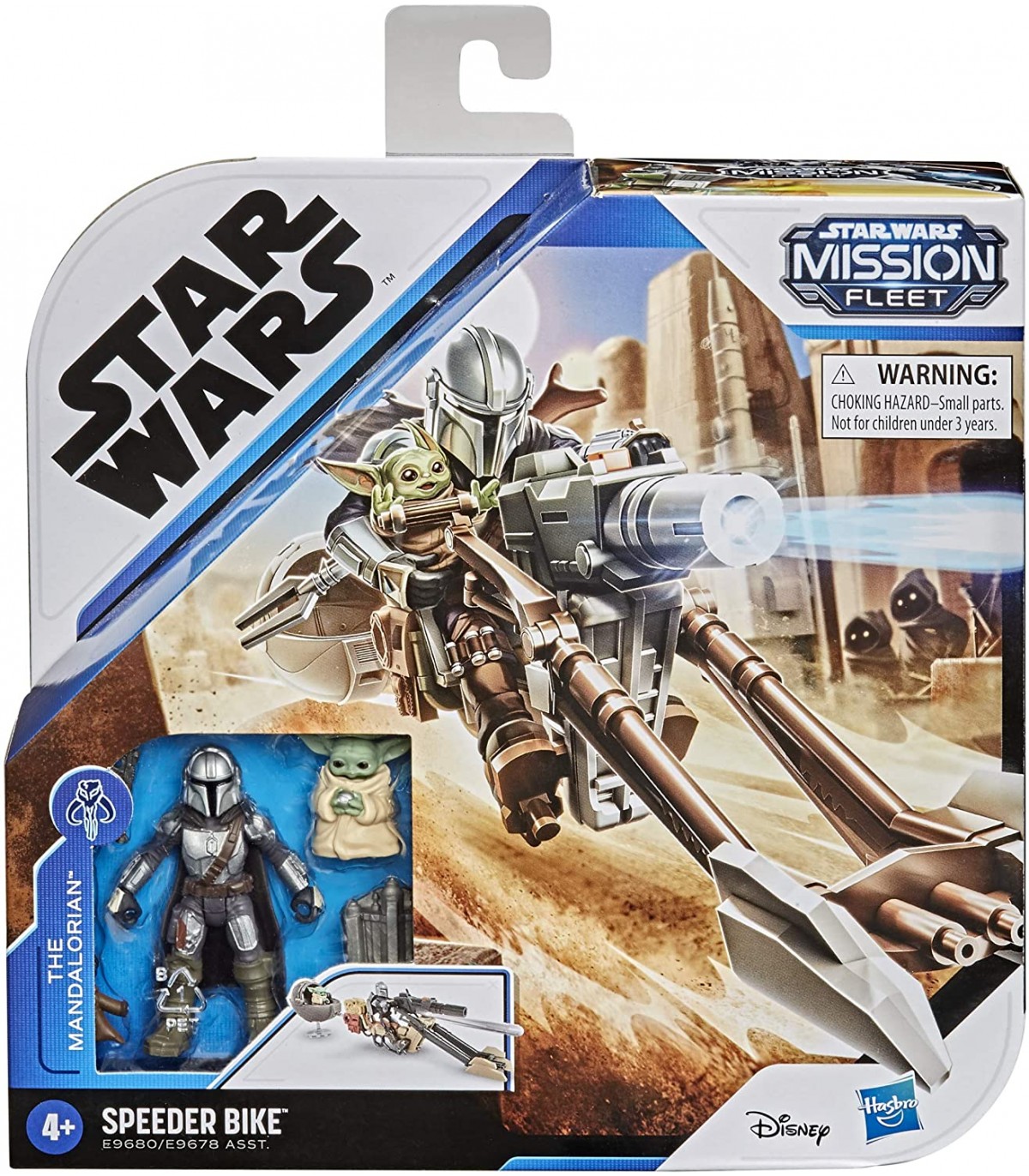Star Wars Mission Fleet Mando con Grogu e Speeder