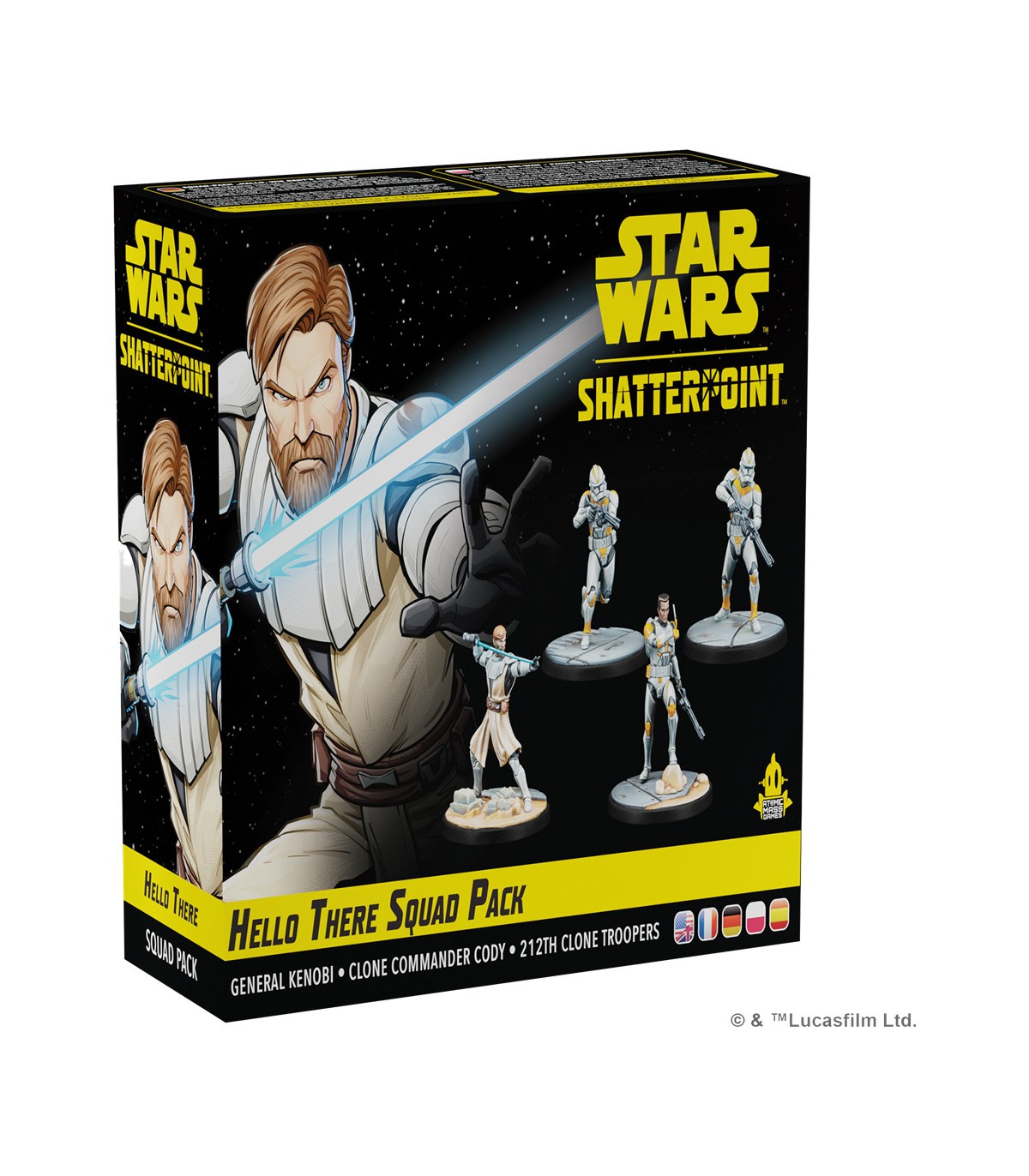 Star Wars: Shatterpoint - Obi-Wan Kenobi Miniature Non Pitturata - Gioco Strategico per 2 Giocatori - Atomic Mass Games