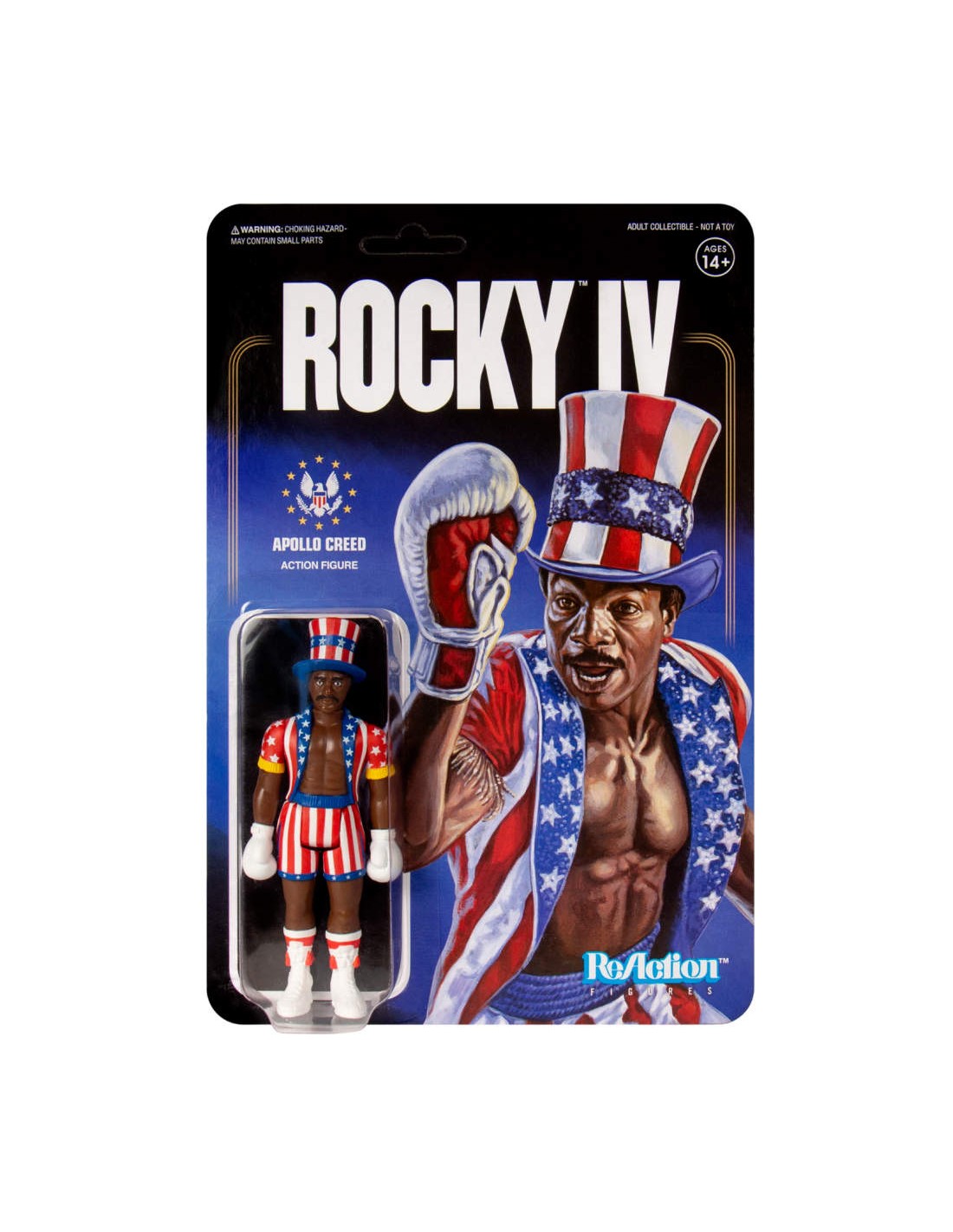 SUPER 7 REACTION MOVIES ROCKY 4 - APOLLO CREED VINTAGE RETRO FIGURE NEW