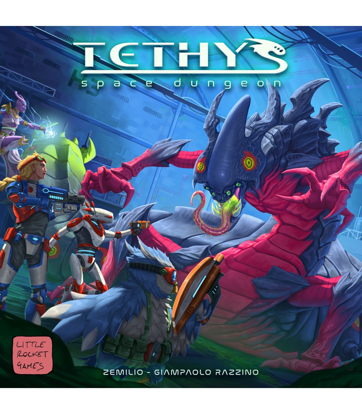 Tethys: Gioco Cooperativo di Esplorazione Spaziale - Sconfiggi la Regina Aliena! 1-4 Giocatori, 45 Minuti, Italiano - Little Roc