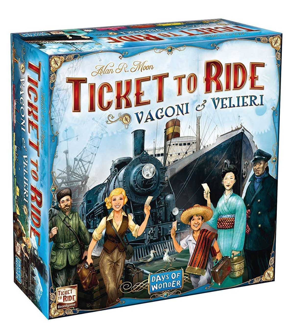 Ticket to Ride: Vagoni & Velieri - Gioco da Tavolo Strategico per Famiglie, Avventura Ferroviaria e Navale, 10+, 90 min, Asmodee