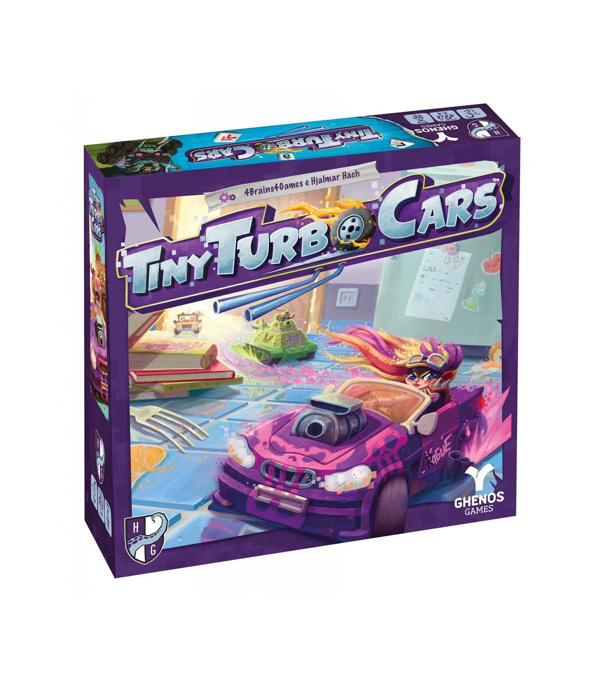 Tiny Turbo Cars - Gioco di Corse per Famiglie | 2-4 Giocatori | Strategia e Velocità | Età 8+ | 30 Minuti di Divertimento