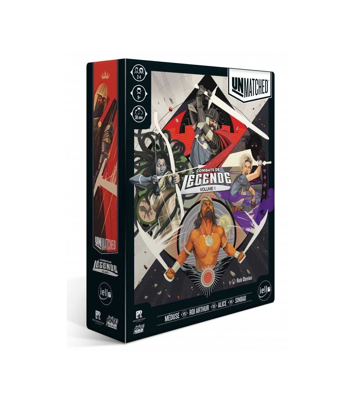 Unmatched - Battle of Legends Vol. 1: Gioco di Carte Strategico con Re Artù, Medusa, Alice e Sinbad, 2-4 Giocatori, Italiano