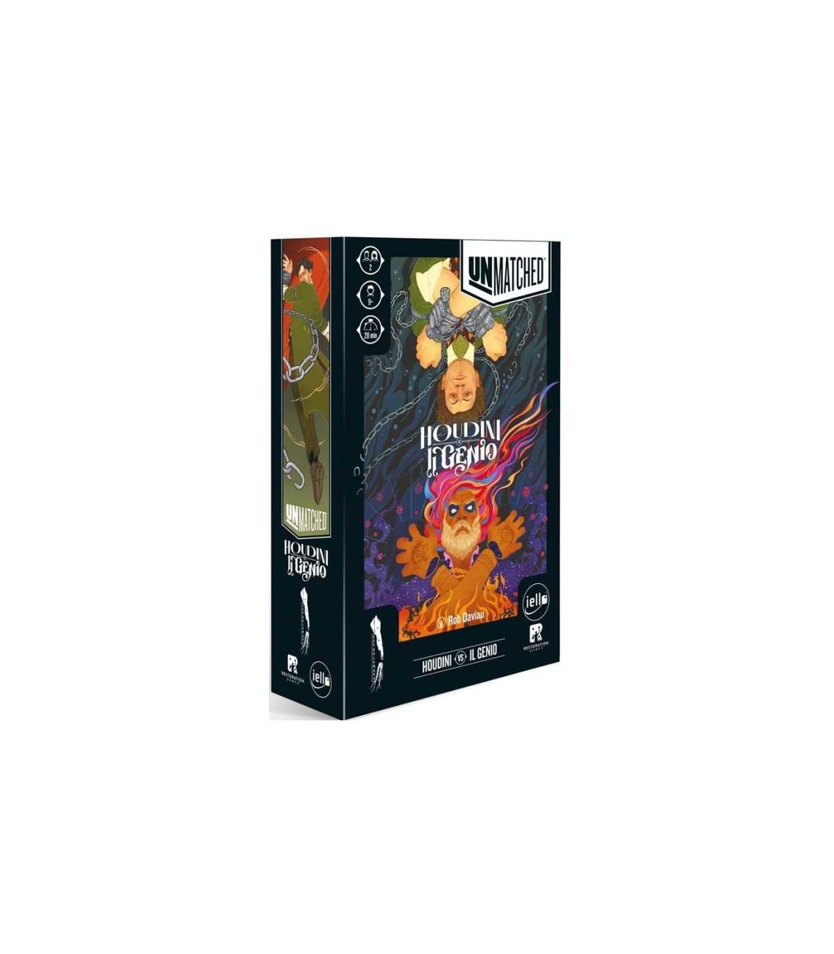 Unmatched: Houdini vs Il Genio della Lampada - Gioco di Carte Strategico per 2 Giocatori, Combattimento e Mitologia