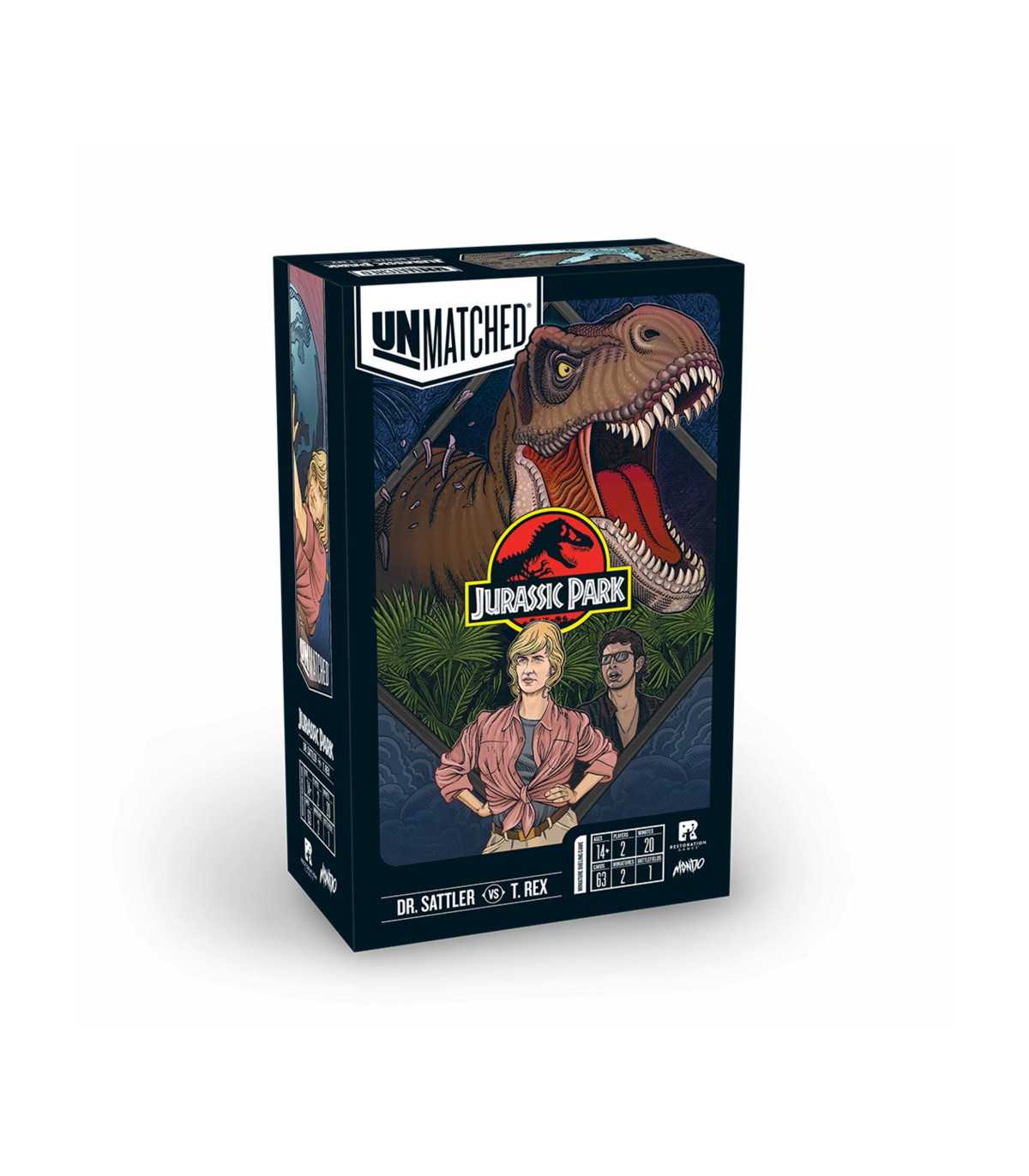 Unmatched Jurassic Park - Dr. Sattler vs T-Rex | Gioco di Battaglia Asimmetrico per 2 Giocatori | Avventura Dinosaura 20 Minuti