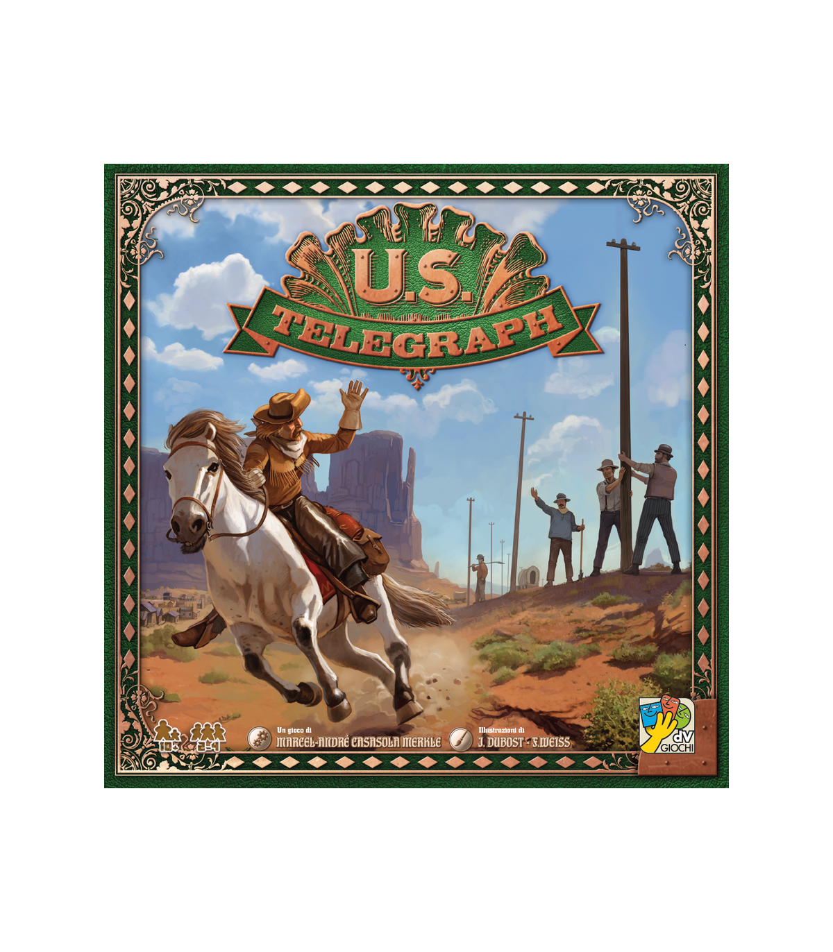 U.S. Telegraph - Gioco da Tavolo di Strategia e Collaborazione nel XIX Secolo per 2-4 Giocatori, 60 Minuti di Emozione!