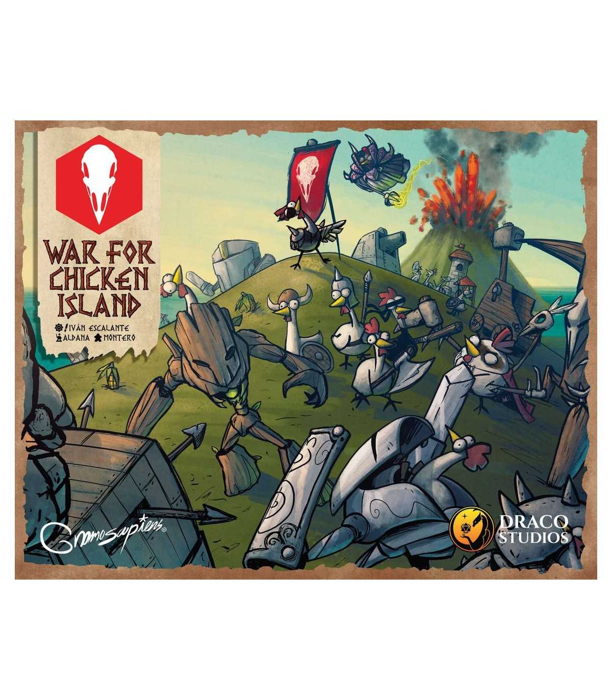 War For Chicken Island - Gioco di Strategia per 1-4 Giocatori, Avventure di Polli Guerrieri, 180 Minuti di Divertimento!