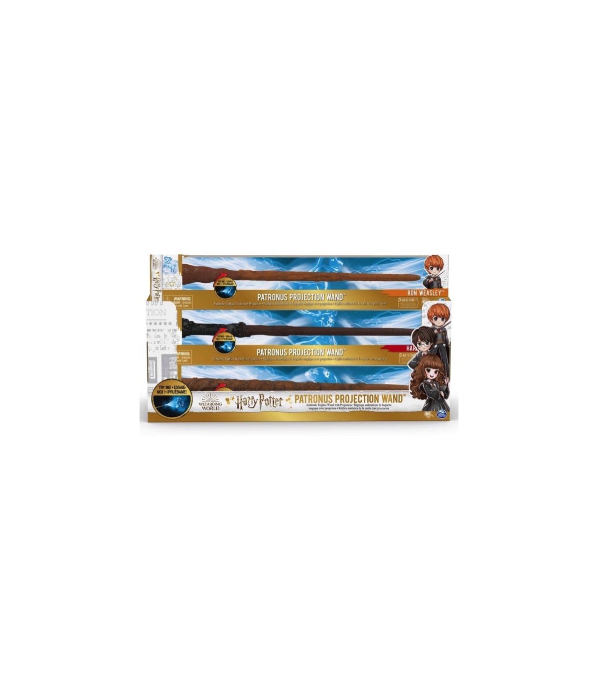Wizarding World Bacchette Magiche Patronus Ass.To In Vassoio
