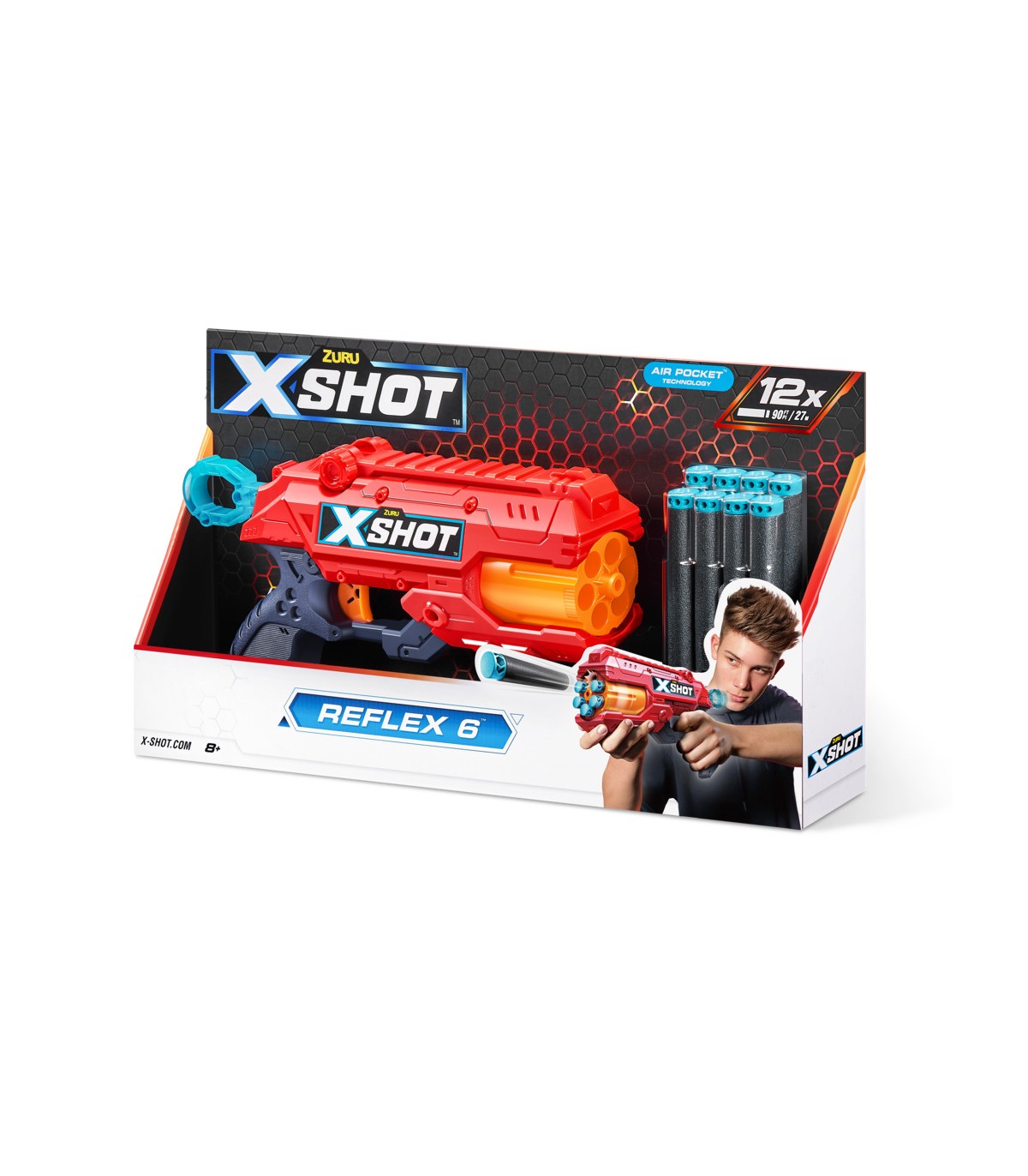 X-Shot - Excel Reflex 6 con Tamburo Automatico e 12 Dardi