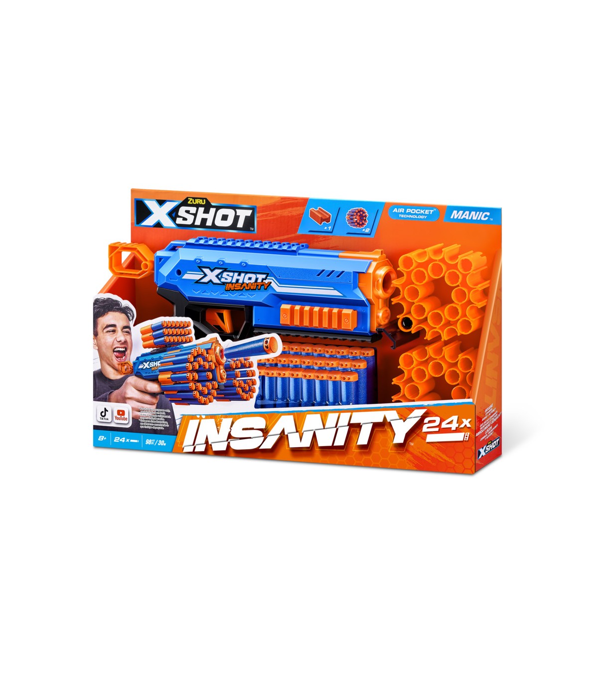 X-Shot - Insanity: Manic con 24 Dardi