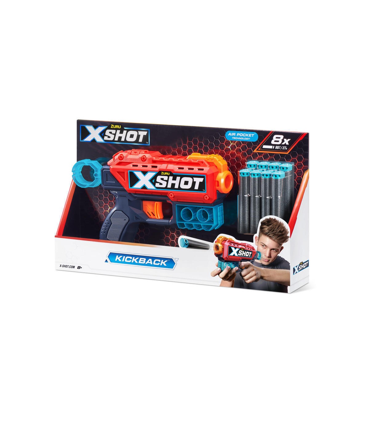X-Shot - Kickback con 8 Dardi