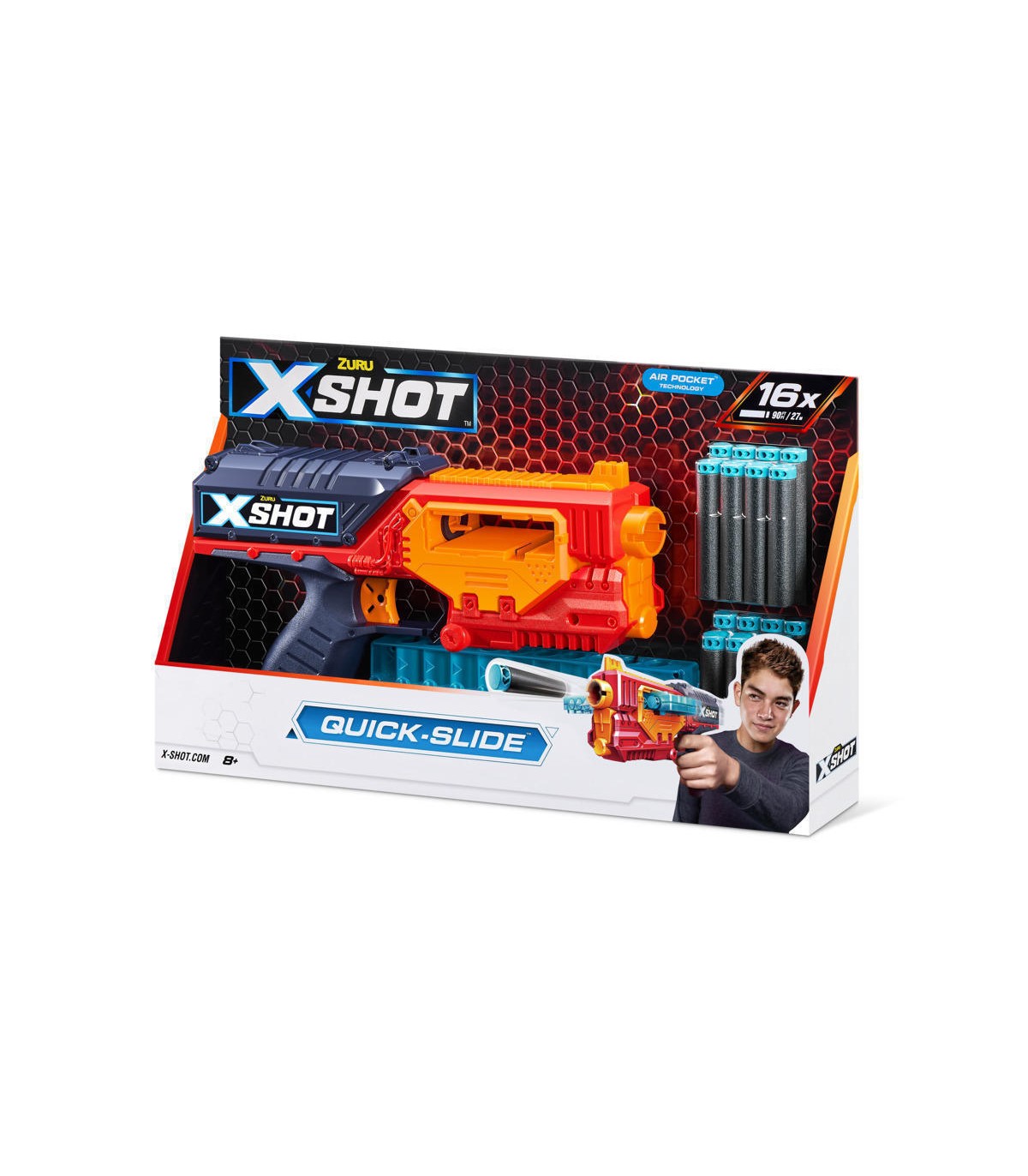 X Shot Quick Slide con 16 Dardi