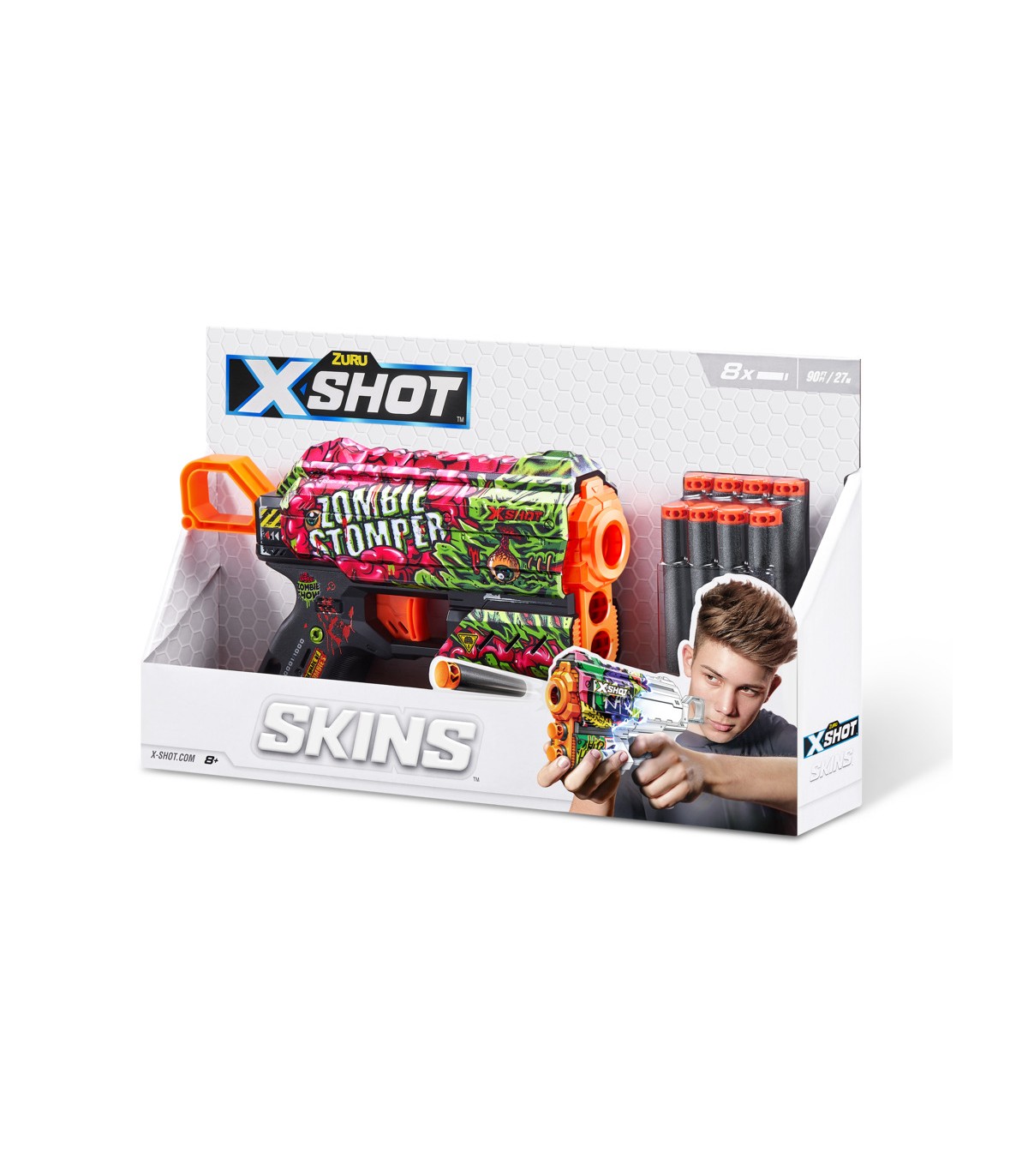 X-SHOT SKINS - FLUX con 8 dardi (Modello assortito)