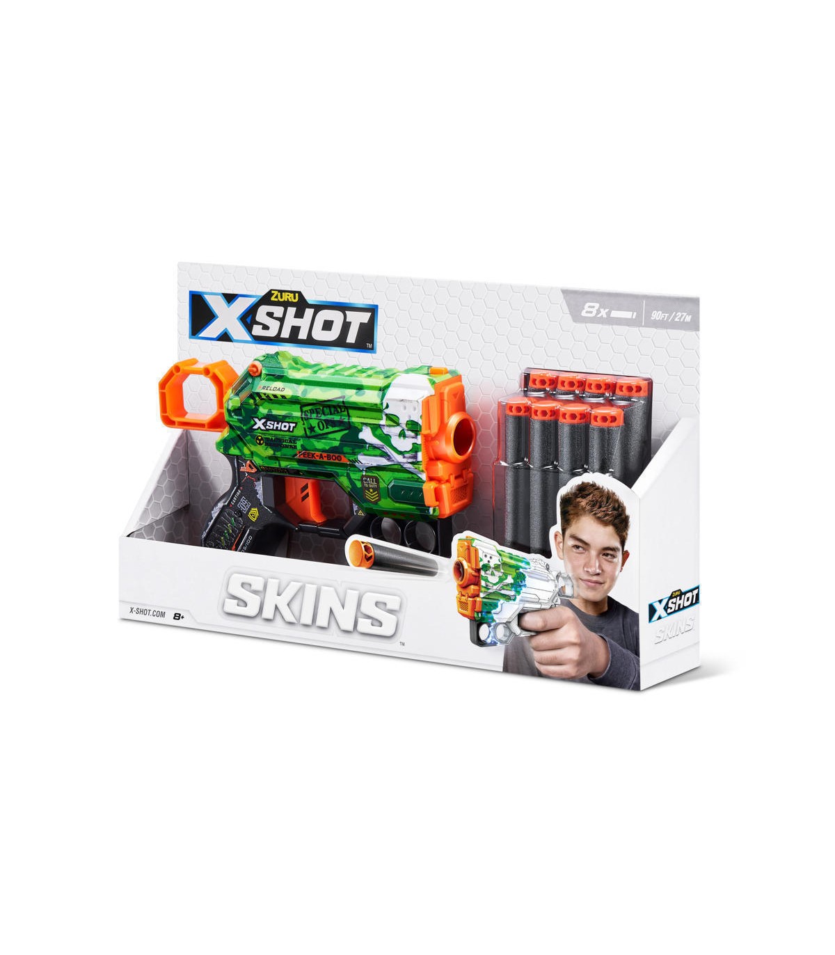 X-SHOT - Skins: Manace con 8 Dardi (Modello assortito)