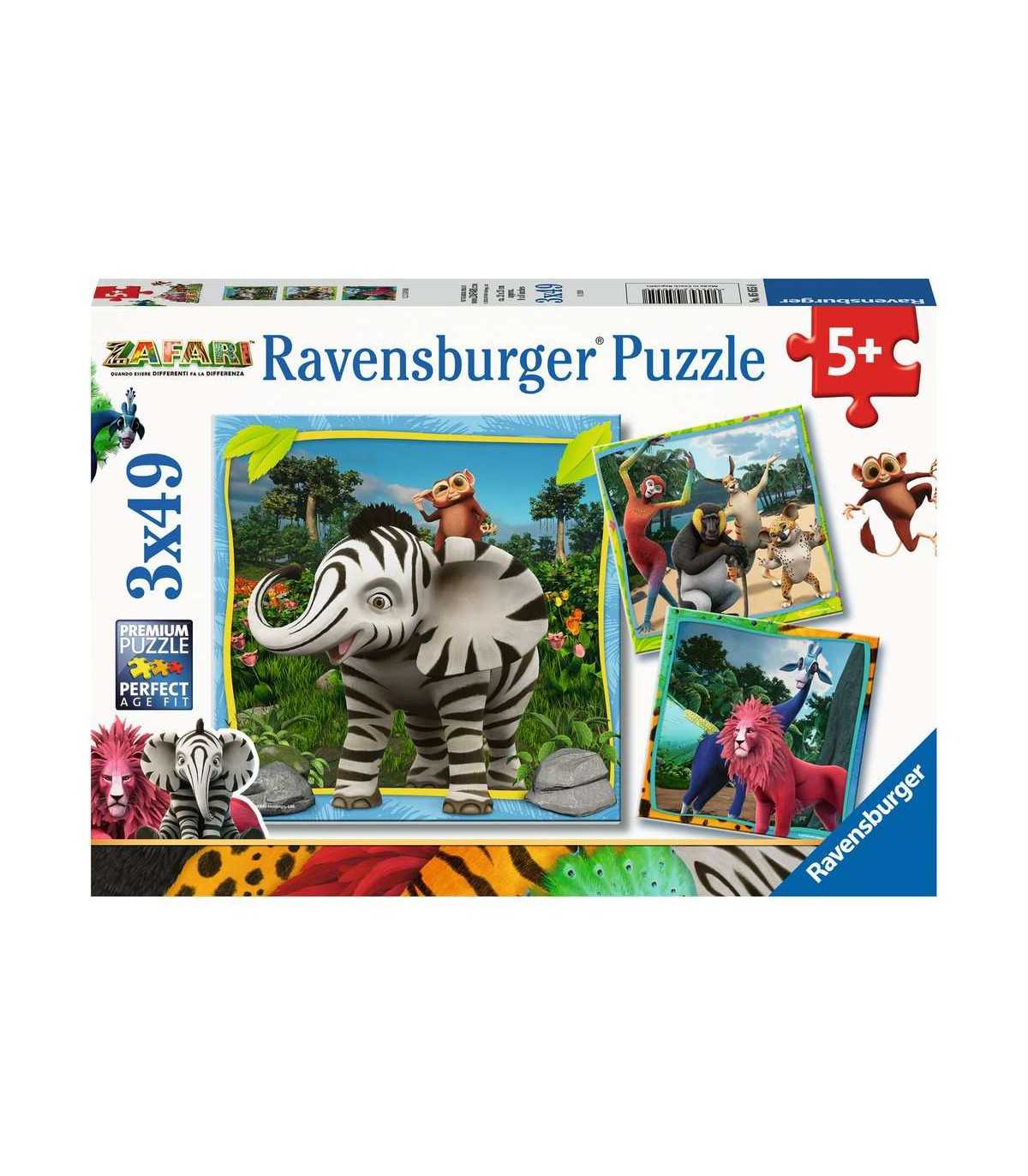 Zafari - puzzle 3x49 pezzi