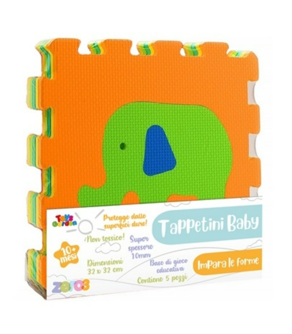 Zero3 Tappetini 5Pz Animali e Veicoli 32Cm