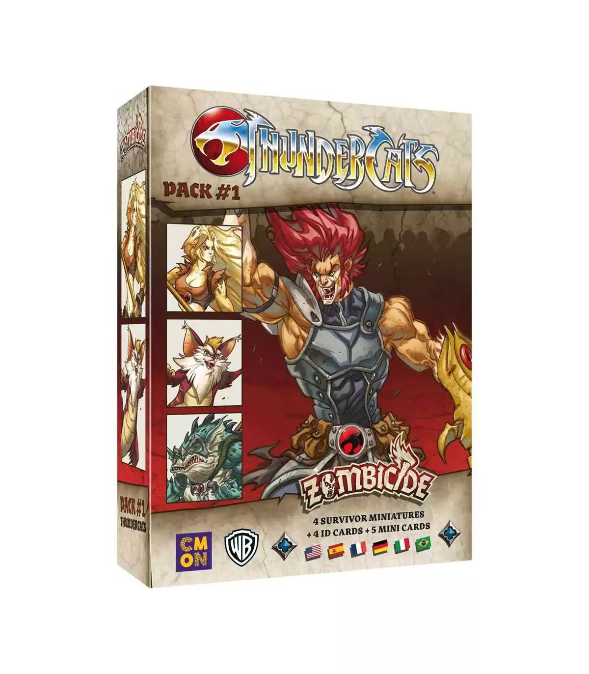 Zombicide: Black Plague - Thundercats Pack 1 | Espansione con Lion-O, Cheetara e Snarf | Gioco Cooperativo 1-6 Giocatori
